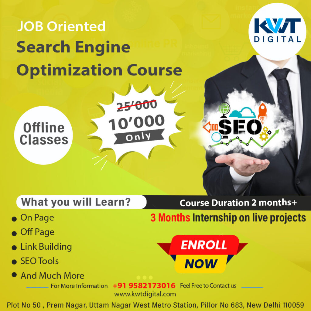 offline seo training course in uttam nagar new delhi